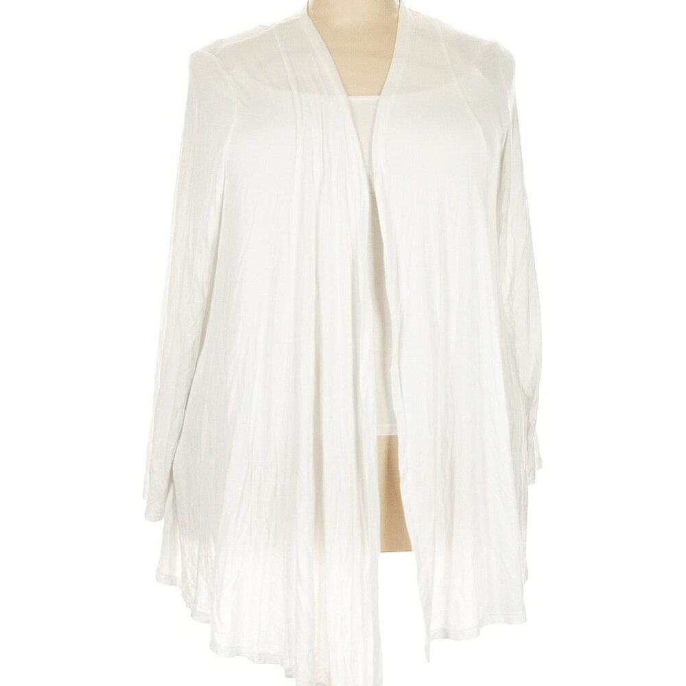 Lane Bryant White Open Duster Cardigan Size 3x